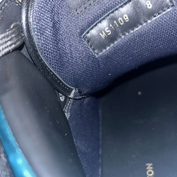 Louis Vuitton Rivoli Ankle Sneakers Metallic Blue  - Size 8 - Picture 4 of 6